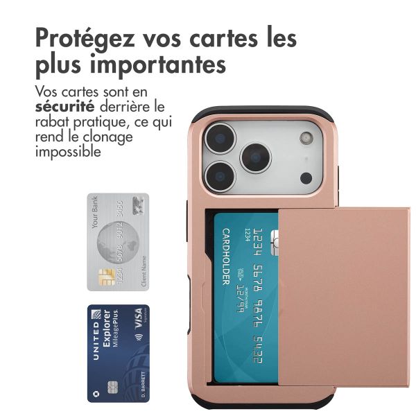 imoshion Coque arrière avec porte-cartes Apple iPhone 17 Pro - Rose Doré