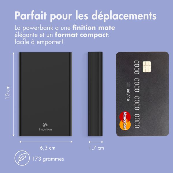 imoshion Ultra Series Batterie externe 10.000 mAh - Noir