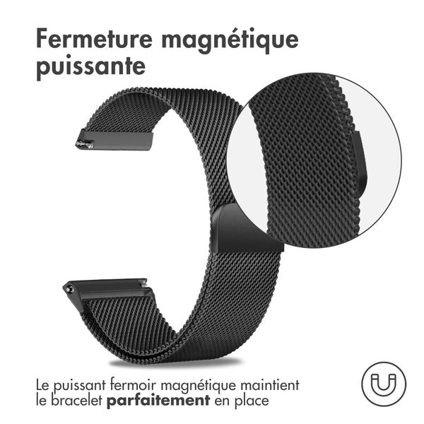 imoshion Bracelet magnétique milanais Garmin Venu 2s (40 mm) - Noir