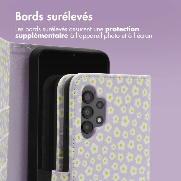 imoshion Étui de télephone portefeuille Design Samsung Galaxy A13 (4G) - White Daisy