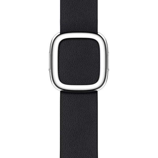 Apple Bracelet Leather Band Modern Buckle Apple Watch Series 1 t/m 9 / SE (38/40/41 mm) | Series 10 / 11 (42 mm) - Taille M - Midnight