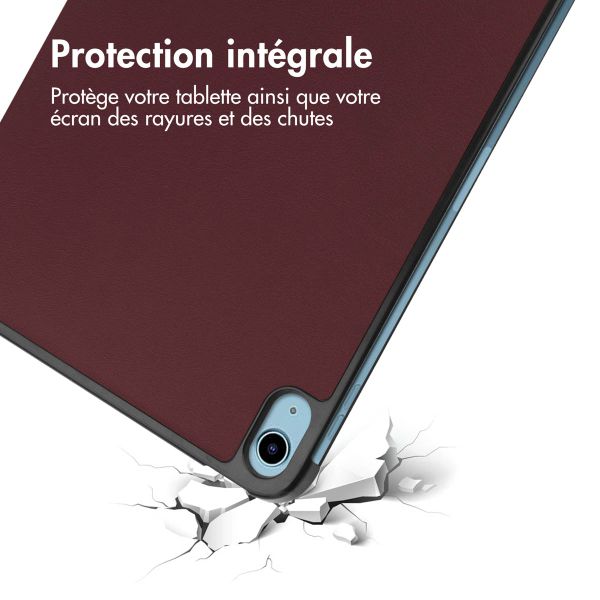 imoshion Coque tablette Trifold Apple iPad 11 (2025) 11 pouces A16 / iPad 10 (2022) 10.9 pouces - Bordeaux