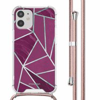 imoshion Coque Design avec cordon iPhone 12 Mini - Bordeaux Graphic