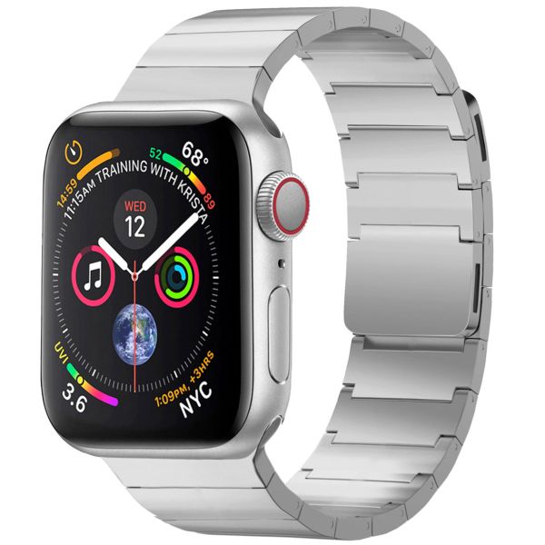Selencia Bracelet magnétique en acier Apple Watch Series 1 á 9 / SE (38/40/41 mm) | Series 10 / 11 (42 mm) - Argent
