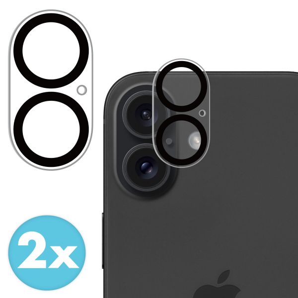imoshion Protection Caméra en verre trempé 2 Pack pour Apple iPhone 16 / 16 Plus / 17 - Noir