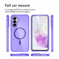 imoshion Coque Pailletée avec MagSafe Samsung Galaxy A56 - Paillettes Violet