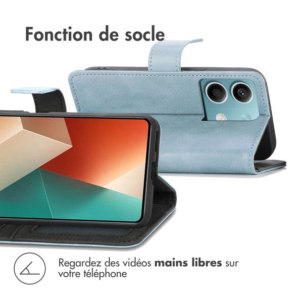 imoshion Étui de téléphone portefeuille Luxe Xiaomi Redmi Note 13 (5G) - Bleu clair