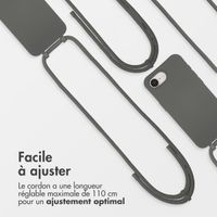 imoshion Coque arrière Color avec cordon amovible et MagSafe Apple iPhone 16e - Black Coffee
