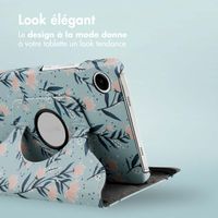 imoshion Coque tablette Design rotatif à 360° Samsung Galaxy Tab A9 8.7 pouces - Flowers