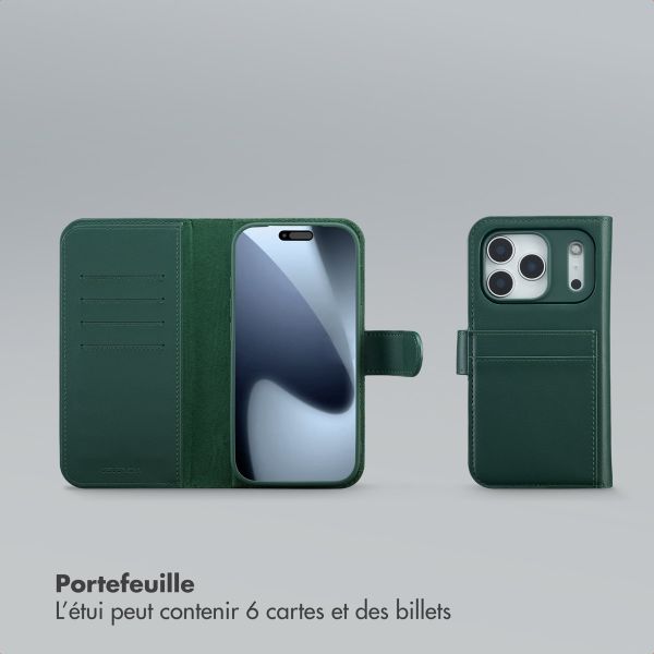 Selencia Étui portefeuille amovible Olyn avec MagSafe Apple iPhone 17 Pro - Vert