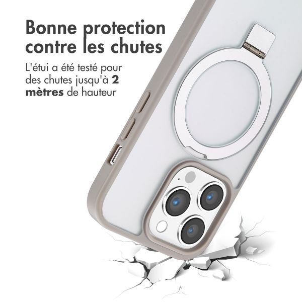 Accezz Coque Ring Stand avec MagSafe Apple iPhone 14 Pro Max - Gris