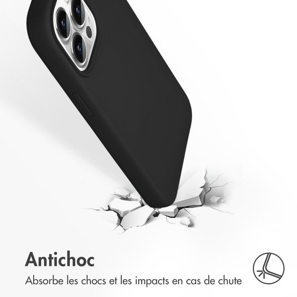 Accezz Coque Liquid Silicone avec MagSafe Apple iPhone 13 Pro - Noir