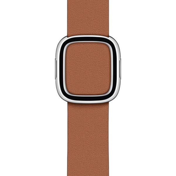 Apple Leather Band Modern Buckle Apple Watch Series 1 á 9 / SE (38/40/41 mm) | Series 10 (42 mm) - Taille L - Saddle Brown