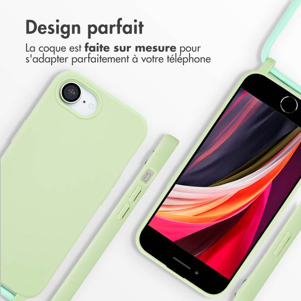 imoshion Coque en silicone avec cordon iPhone 16e - Vert