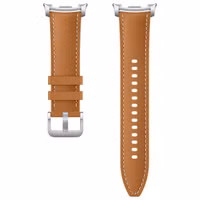 Samsung Bracelet Original Hybrid en cuir vegan Samsung Galaxy Watch 8 (40/44mm) / Classic (46mm) - Camel