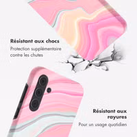 Selencia Coque arrière Vivid Samsung Galaxy A55 - Pastel Lipstick Marble