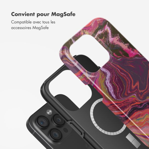Selencia Coque arrière Vivid avec MagSafe Apple iPhone 15 Pro - Marble Purple