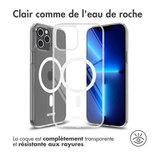 Accezz Coque Clear avec MagSafe pour l'iPhone 13 Pro - Transparent