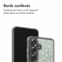 imoshion Coque Design Samsung Galaxy S25 - Smoke Green Flowers