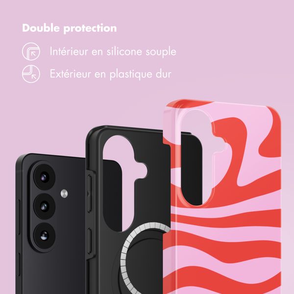Selencia Coque arrière Vivid avec MagSafe Samsung Galaxy S26 - Dream Swirl Pink
