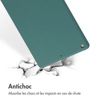 Accezz Coque Liquid Silicone Apple iPad 9 (2021) 10.2 pouces / iPad 8 (2020) 10.2 pouces / iPad 7 (2019) 10.2 pouces - Vert foncé