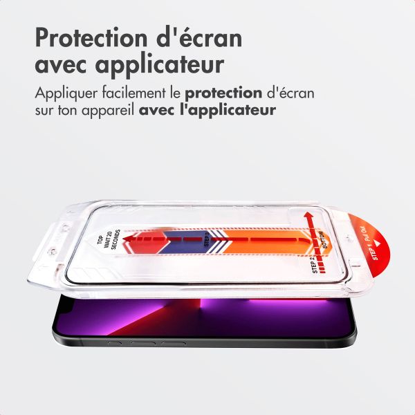 Accezz Protecteur d’écran en verre trempé + Applicateur Apple iPhone 13 / 13 Pro / 14 / 16e