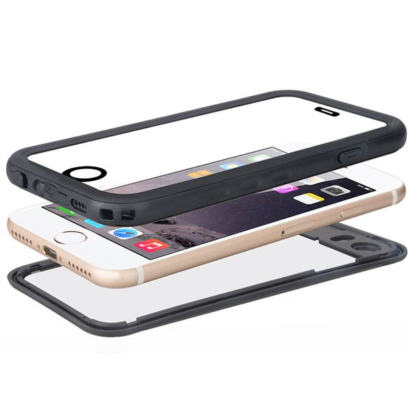 Redpepper Coque imperméable Dot Plus Apple iPhone SE (2022 / 2020) / 8 / 7 / 6(s) - Noir