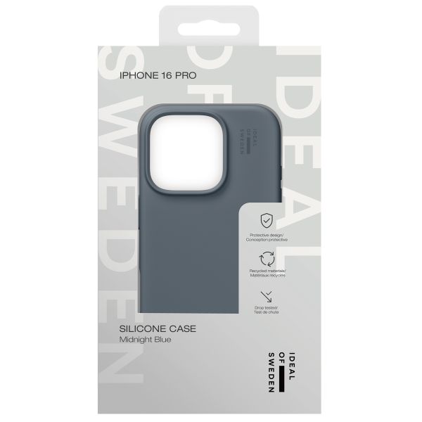 iDeal of Sweden Coque Silicone Apple iPhone 16 Pro - Midnight Blue