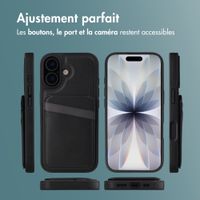 imoshion Coque arrière avec porte-cartes et support Apple iPhone 17 - Noir