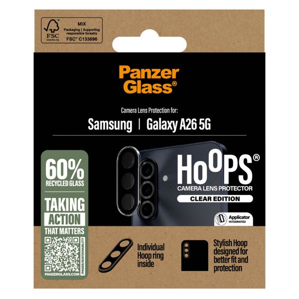 PanzerGlass Protection Caméra Hoop Optic Rings Samsung Galaxy A26 - Transparent