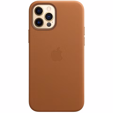 Apple Coque Leather MagSafe Apple iPhone 12 (Pro) - Saddle Brown
