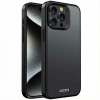 Accezz Coque Givrée Robuste Apple iPhone 15 Pro Max - Noir