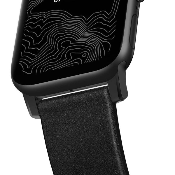Nomad Bracelet moderne en cuir Apple Watch Series 1 t/m 11 / SE / Ultra (44/45/46/49 mm) - Noir