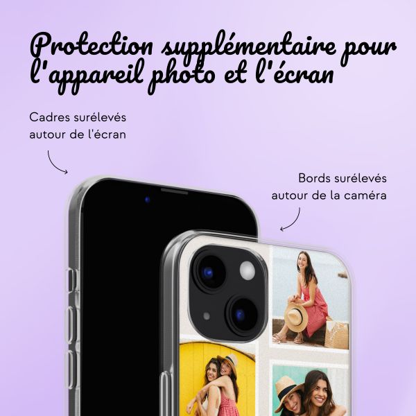 Coque personnalisée avec pellicule N°3 iPhone 13 - Transparent