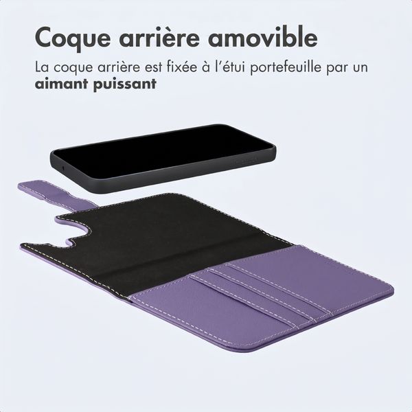 imoshion Étui portefeuille luxe 2-en-1 amovible Samsung Galaxy A17 (5G) / (4G) - Violet