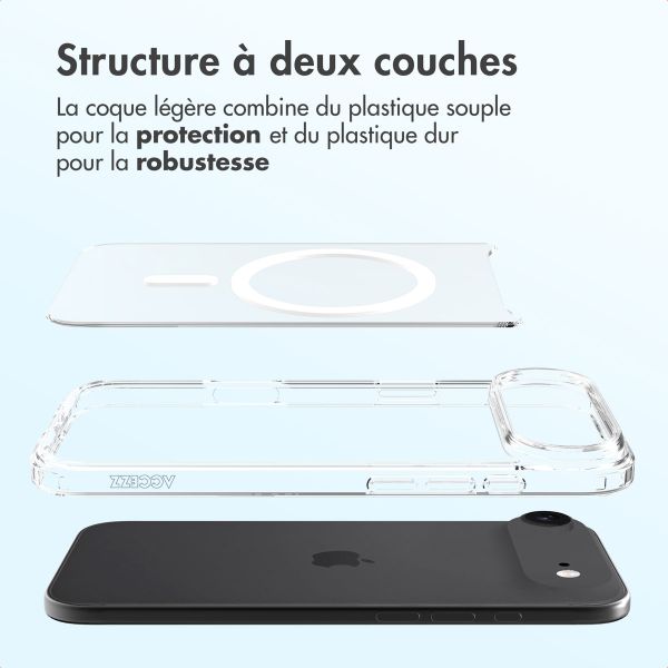 Accezz Coque arrière Xtreme Impact avec MagSafe Apple iPhone Air - Transparent