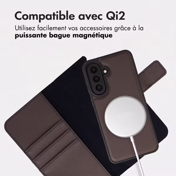 imoshion Étui portefeuille luxe 2-en-1 amovible Samsung Galaxy A57 (5G) - Marron