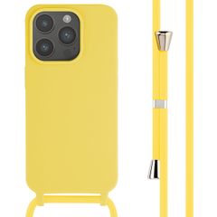 imoshion Coque en silicone avec cordon Apple iPhone 15 Pro - Jaune