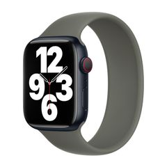 Apple Bracelet Boucle unique en Silicone Apple Watch Series 1 - 9 / SE (38/40/41 mm) | Series 10 / 11 (42 mm) - Taille 8 - Olive