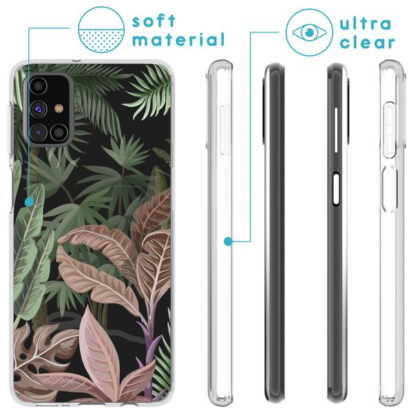 imoshion Coque Design Samsung Galaxy M31s - Jungle - Vert / Rose