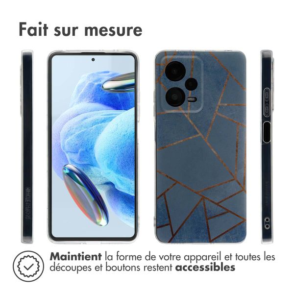 imoshion Coque Design Xiaomi Redmi Note 12 Pro (5G) - Blue Graphic