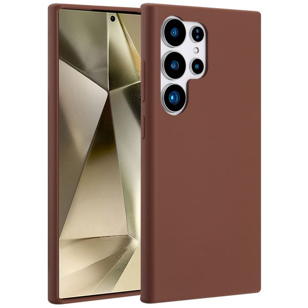 Accezz Coque Liquid Silicone avec MagSafe Samsung Galaxy S24 Ultra - New Tea Brown