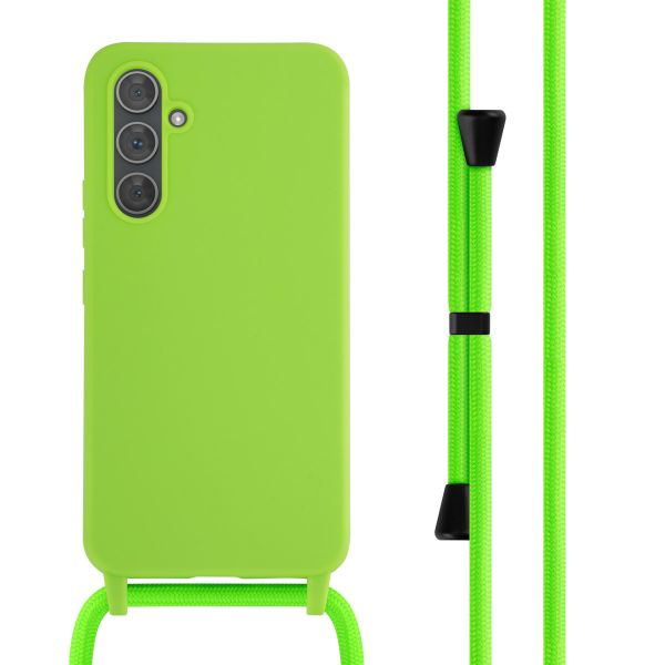 imoshion ﻿Coque en silicone avec cordon Samsung Galaxy A54 (5G) - Vert Fluo