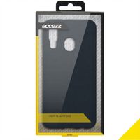 Accezz Coque Liquid Silicone Samsung Galaxy A40 - Noir