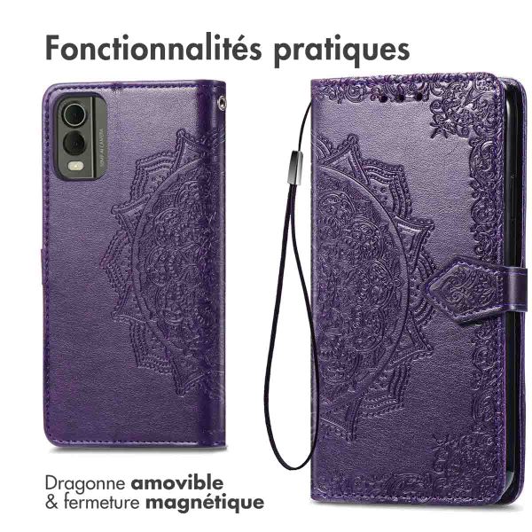 imoshion Etui de téléphone portefeuille Mandala Nokia C32 - Violet