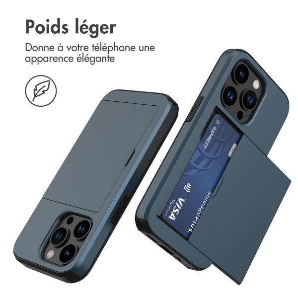 imoshion Coque arrière avec porte-cartes iPhone 15 Pro - Bleu foncé