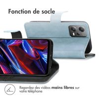 imoshion Étui de téléphone portefeuille Luxe Xiaomi Poco X5 5G - Bleu clair