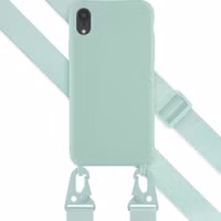 Selencia Coque silicone avec cordon amovible Apple iPhone Xr - Turquoise