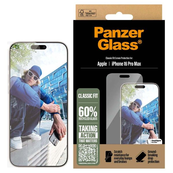 PanzerGlass Protection d'écran en verre trempé Anti-bactéries Apple iPhone 16 Pro Max