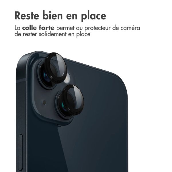 imoshion Lot de 2 protections d'objectif de caméra Apple iPhone 15 / 15 Plus - Noir
